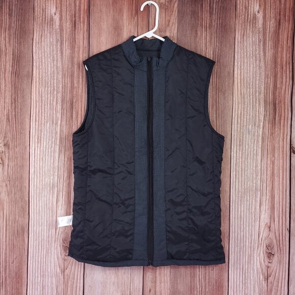 Travis Mathew Golf Vest Mens Size Medium Microplaid Full Zip Gray 1MU365 - Picture 3 of 16